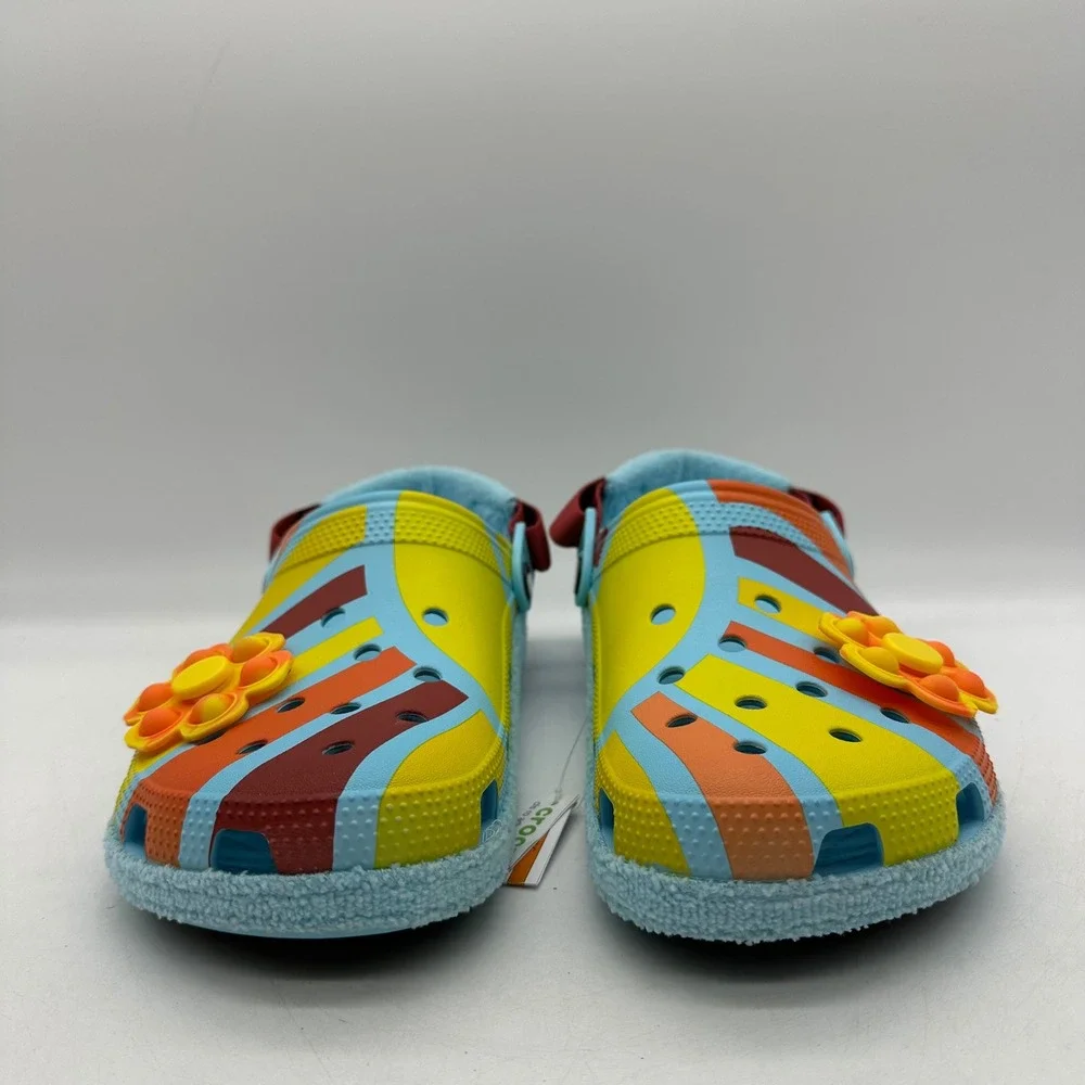 Crocs 208926-4LE Mens 12 Classic Adjustable Clog Zen Garden Terry‎ Cloth Shoes